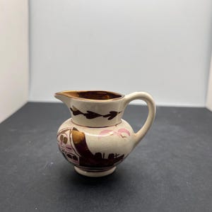 Vintage Small Copper Luster Creamer or Pitcher, Old Castle Pottery Made in England