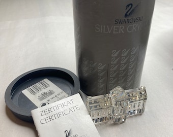 Vintage Swarovski Silver Crystal City Collection Town Hall