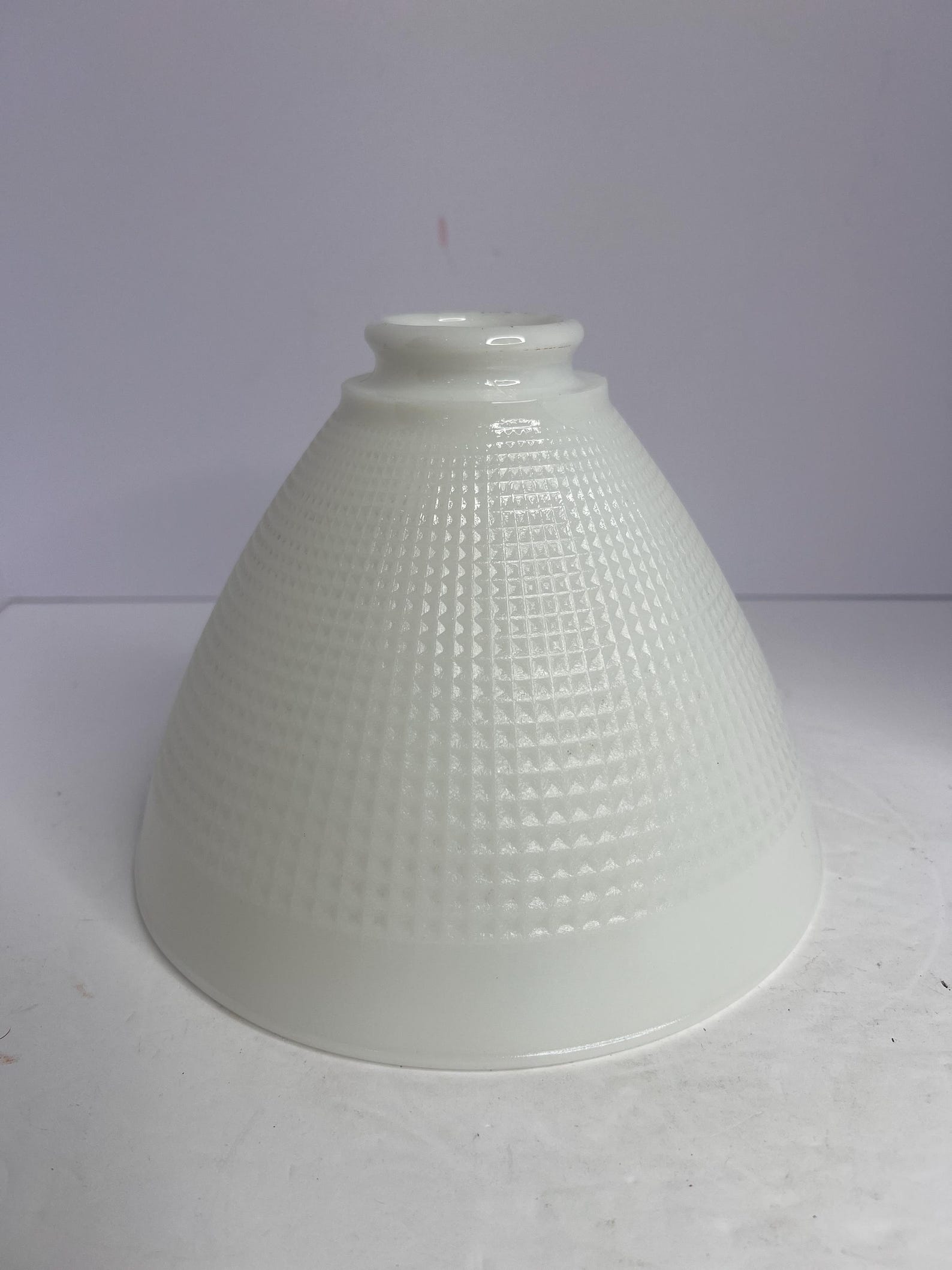 Glass Torchiere Diffuser Vintage Milk Glass Lamp Shade Waffle 8