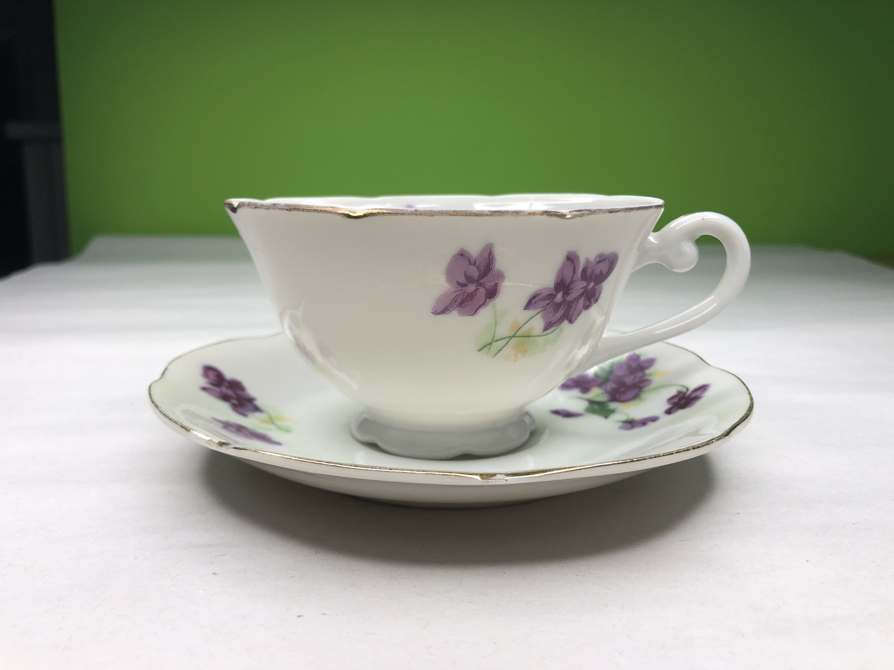 Noritake 紫の縁取り 平皿　1950−1960年代 Noritake 紫の縁取り 平皿 1950−1960年代