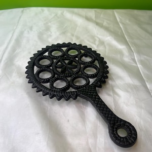 Vintage Cast Iron Trivet ~ Trivet Texas Star Trivet Kitchen Decor with Handle ~ Numbered 245 ~ Unknown Maker