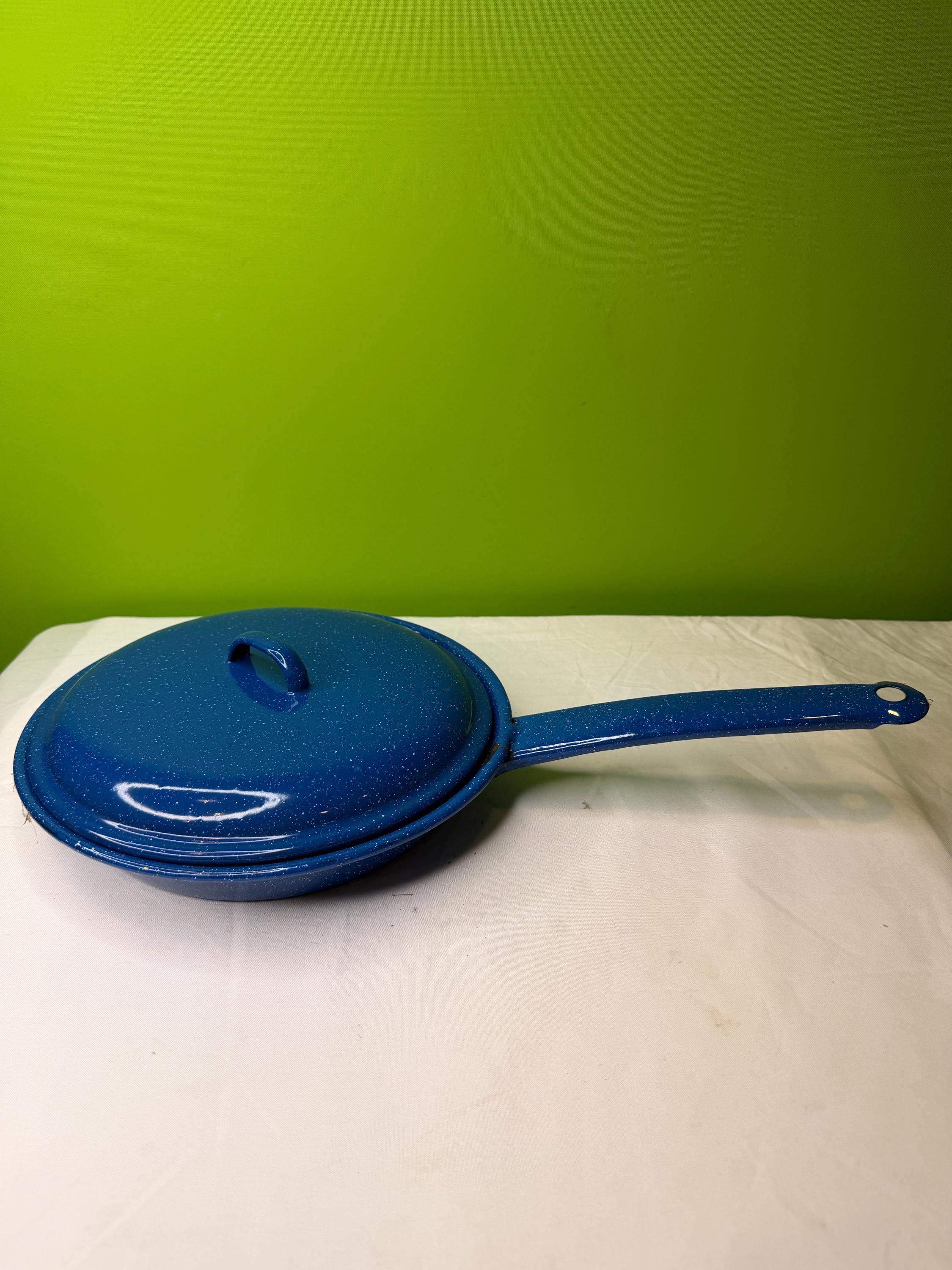 Vintage Blue Fry Pan - Etsy