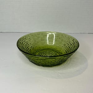 Bol Anchor Hocking vintage Soreno, vert avocat, Fire King