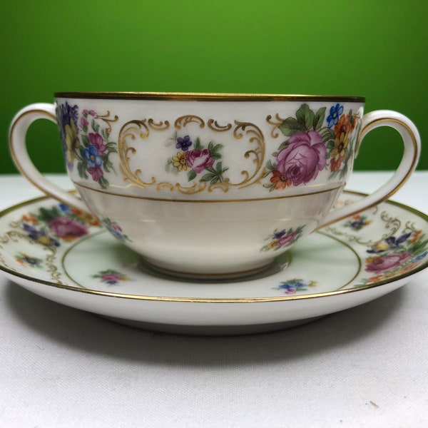 Vintage Dresden Bullion Cup and Saucer Bavaria Tirschenreuth cup 3815 saucer 4326.  Extremely beautiful and just as rare 2 available