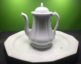 Ironstone Tea/Coffee Pitcher and Large Platter