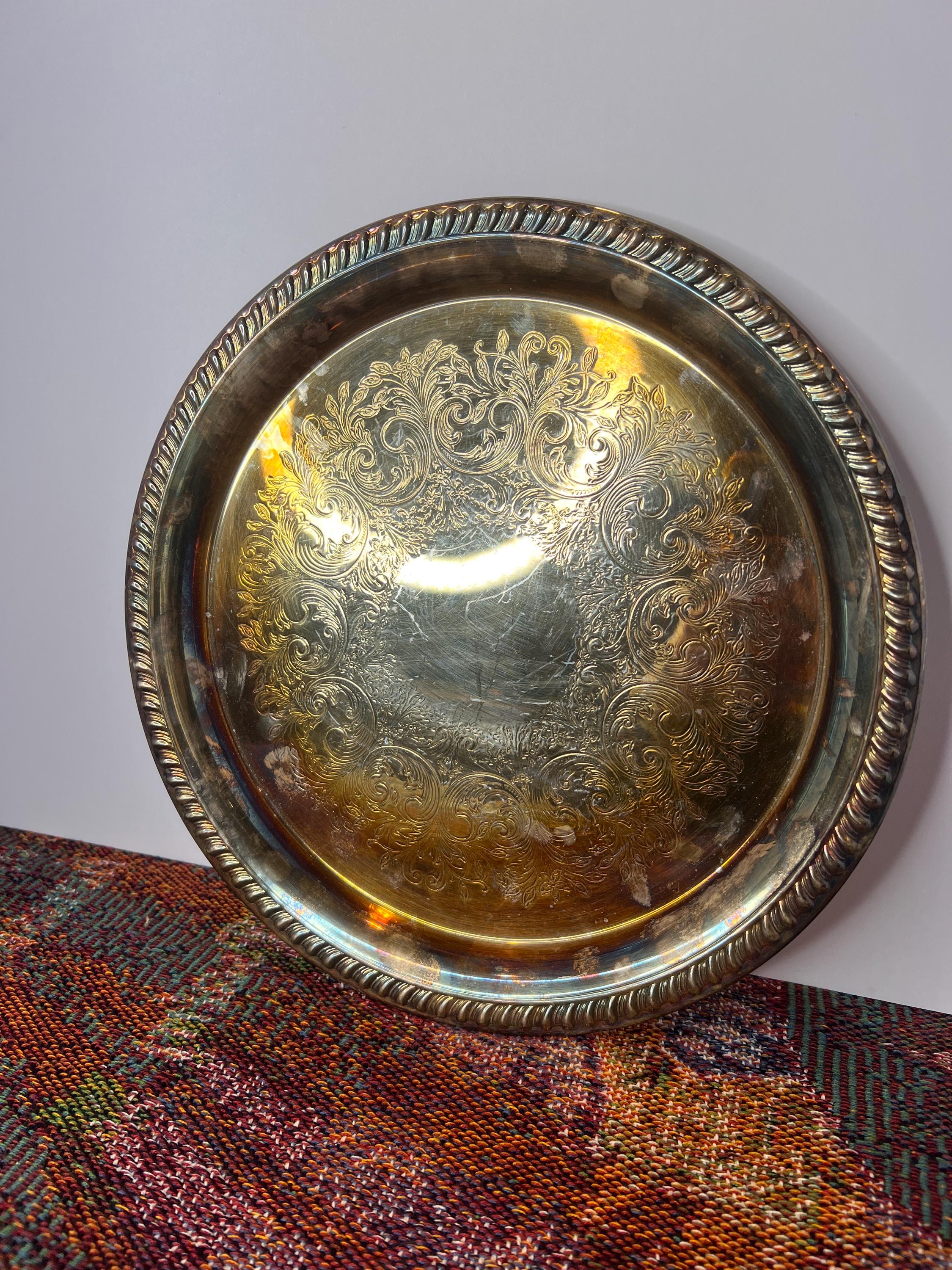 純銀P シルバープレート シュガー クリーマー トレイ ビンテージ