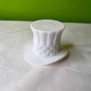 Portapalillos vintage de cristal con forma de sombrero de copa, con estrellas y rayas del Tío Sam