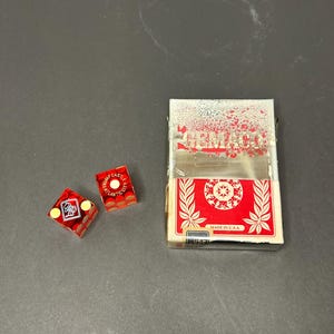 Vintage Gemaco Standard Spielkarten Deck mit Kasinowürfeln