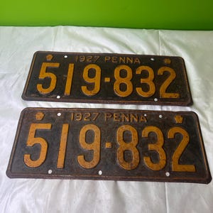1927 license plate - Etsy 日本
