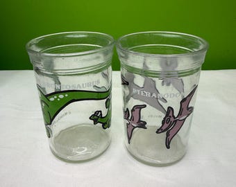 Vintage val av 2 Anchor Hocking Welch's Jelly Jar Juice Drinkglas 1980-talet ~ Köps separat