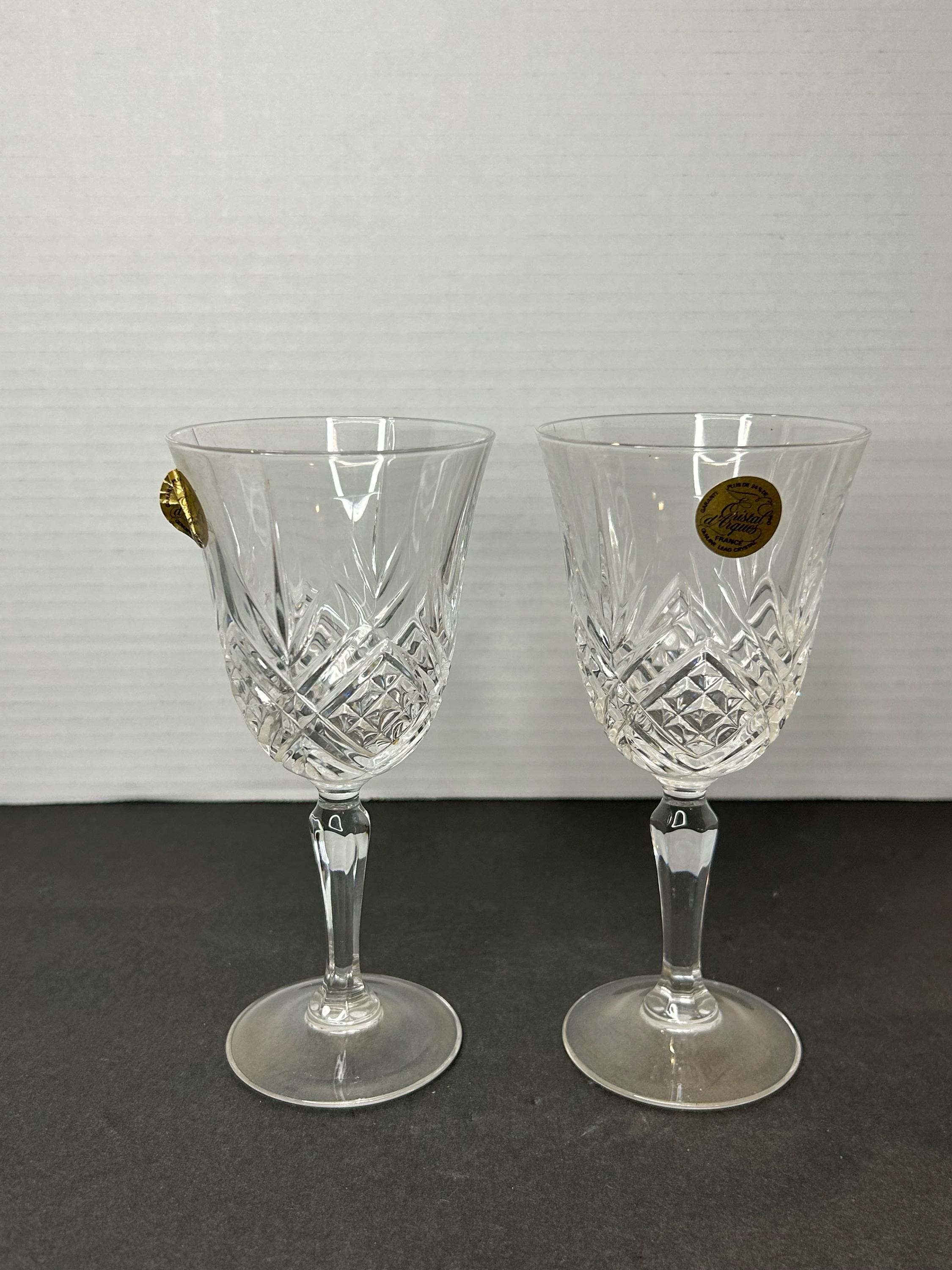 Wine glasses cristal d'arques - Etsy 日本