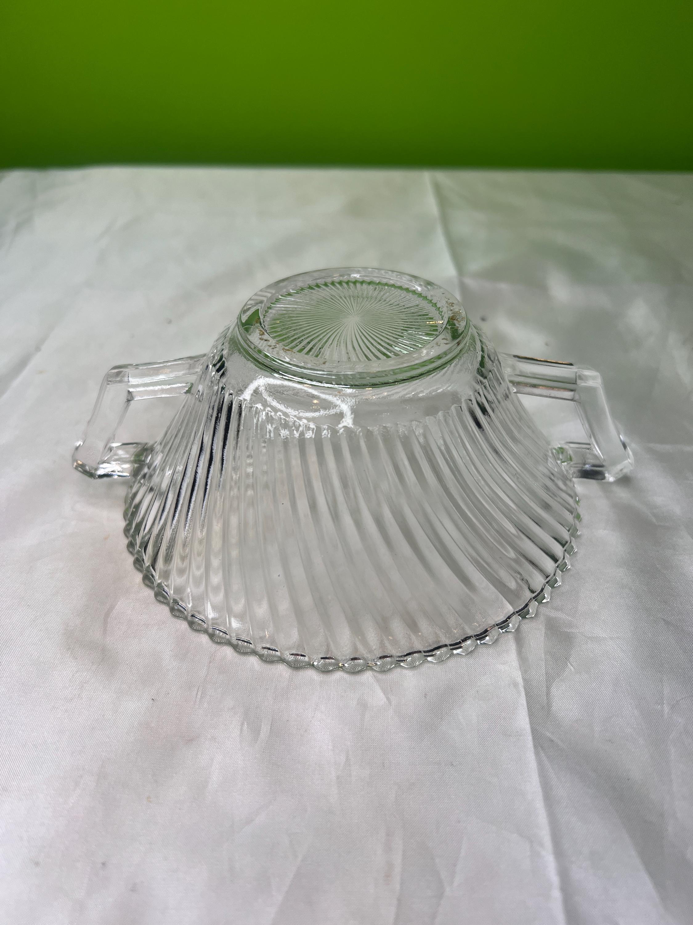 Vintage 1930's Vintage Federal Glass DIANA Pattern Crystal 2 Handled ...