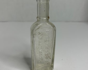 Bouteille de sirop Baltimore McCormick & Co vintage en verre soufflé à la main