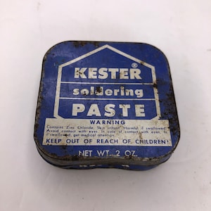 Vintage Kester Lötpaste Werbedose Kester Solder Co. Chicago U.S.A