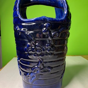 Vintage fine ceramic Cobalt Blue Floor Vase Absolutely Gorgeous