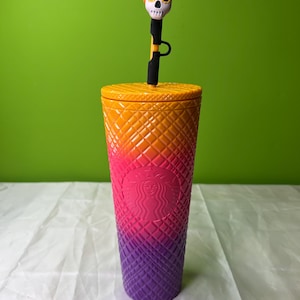 Starbucks Dia de Muertos Sugar Skull Topper Halloween 2024 Tumbler Cold Cup