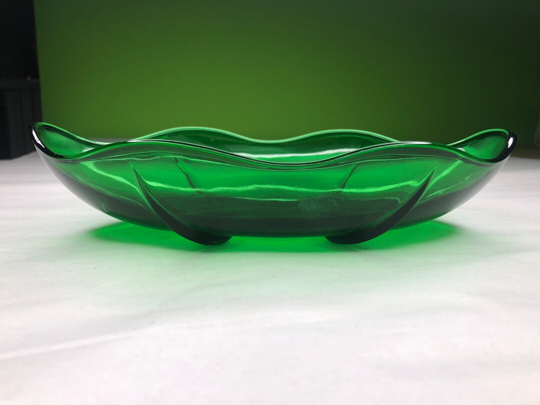 Vintage Emerald Green Candy/nut/relish Dish Etsy
