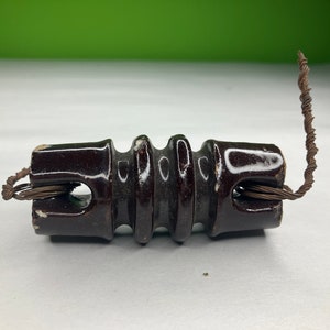 Vintage Ceramic Insulator Line Stretch Brown