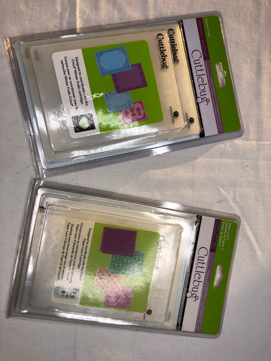 Cricut Cuttlebug Embossing Folders New in Packaging Winter Frolic and