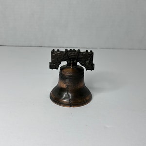 Passagem e armazenamento do sino da liberdade em latão vintage mini novidade