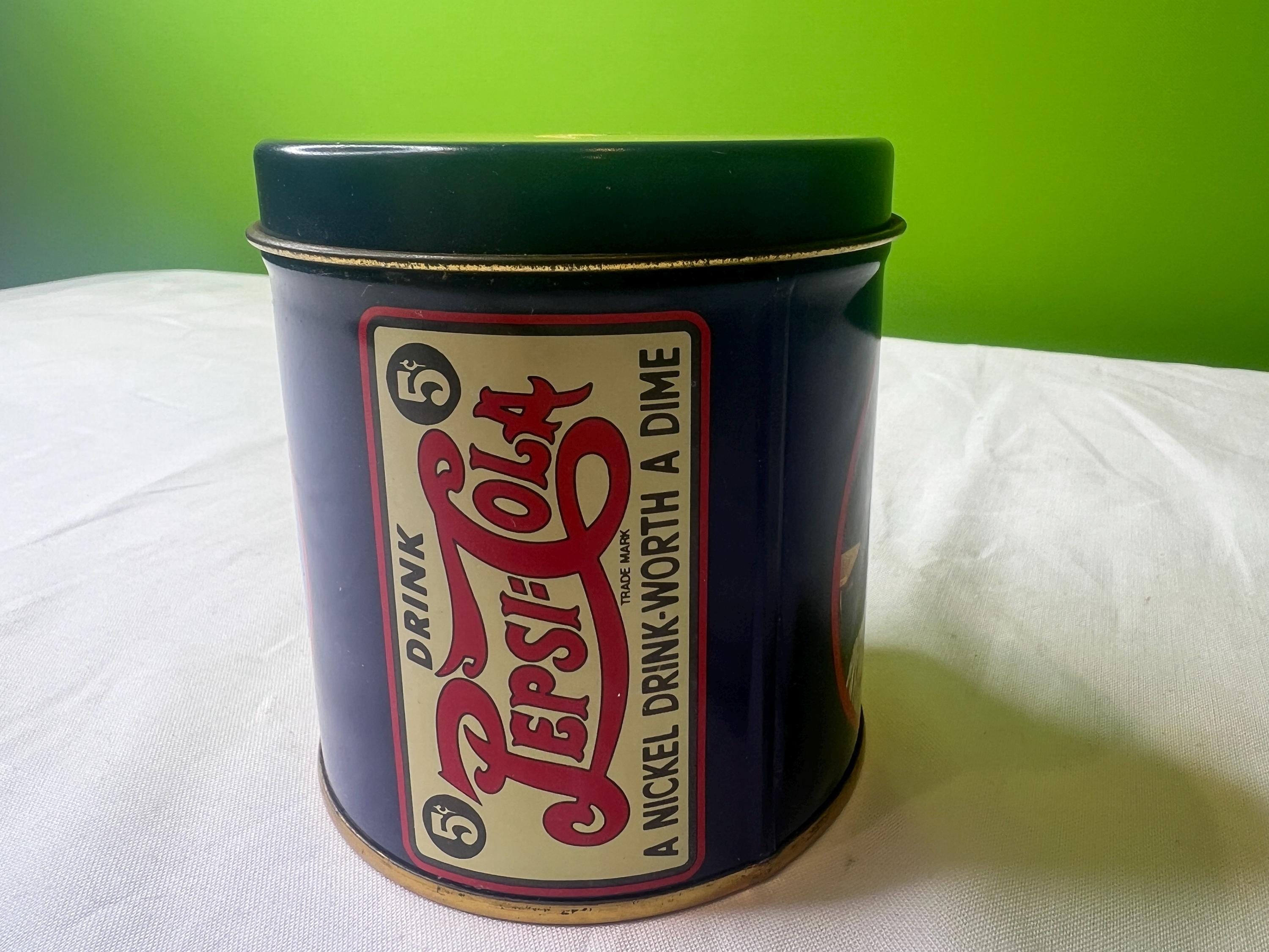 1950年代　ペプシ　ビンテージ缶。 1950年代のペプシコーラ缶レプリカ、コーントップソーダ、紙ラベル