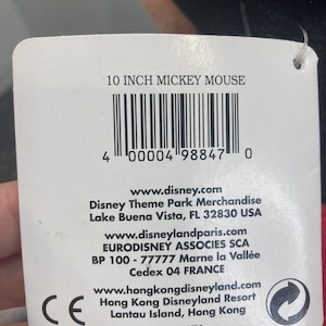 Klassisk 25 cm Musse Pigg-plysch från Disney Parks bild 5