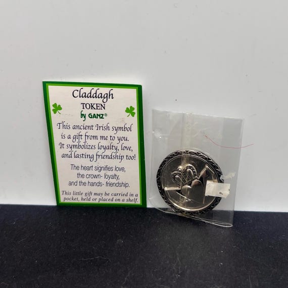 Irish Claddagh Pocket Token Love Loyalty Friendship Keepsake GANZ Original Card