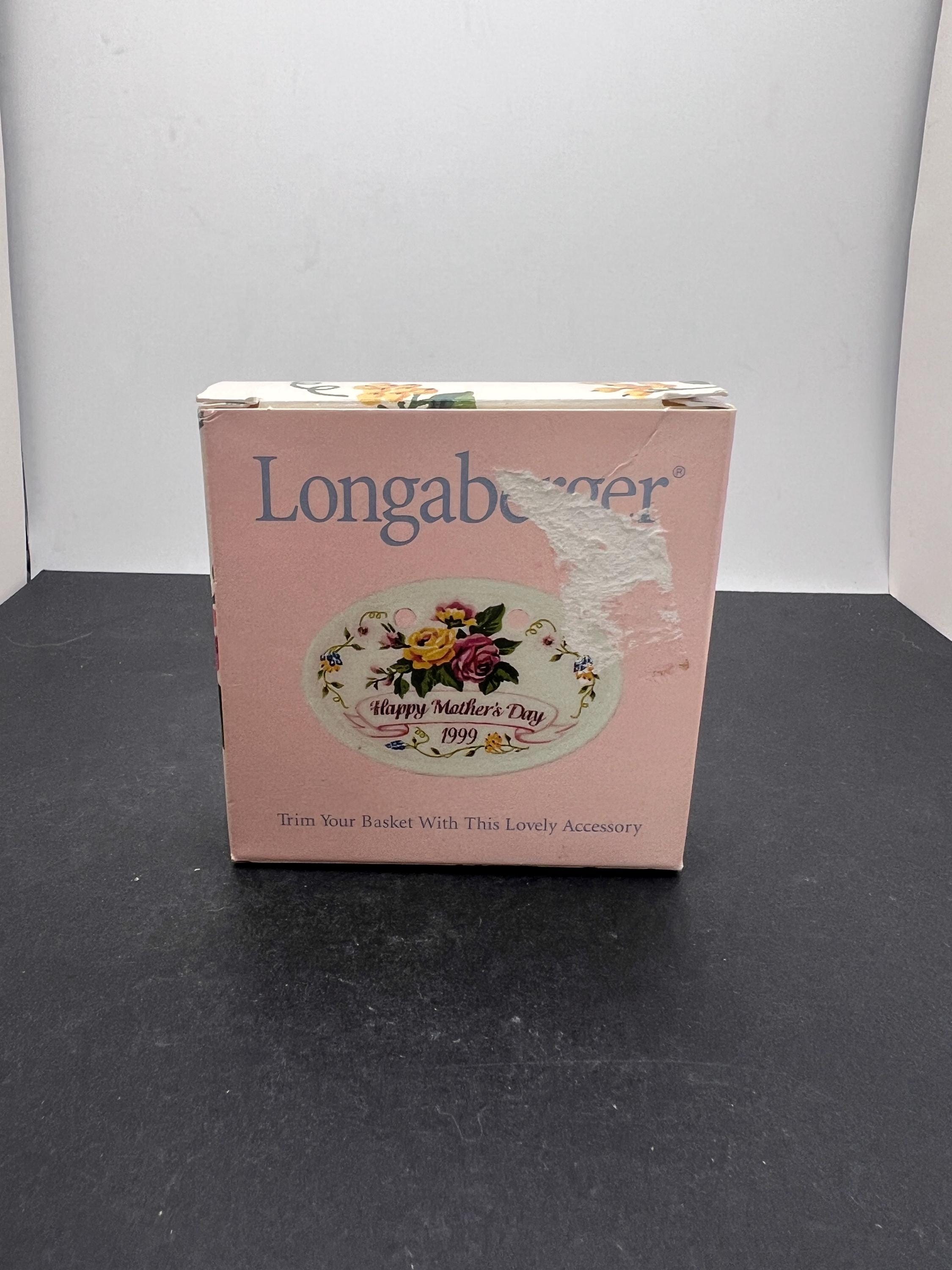 Vintage Longaberger 1999 Mother's Day Oval Pottery Floral Basket