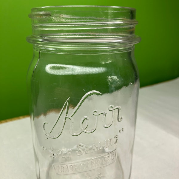 Vintage Kerr Clear Self sealing glass Mason Jar