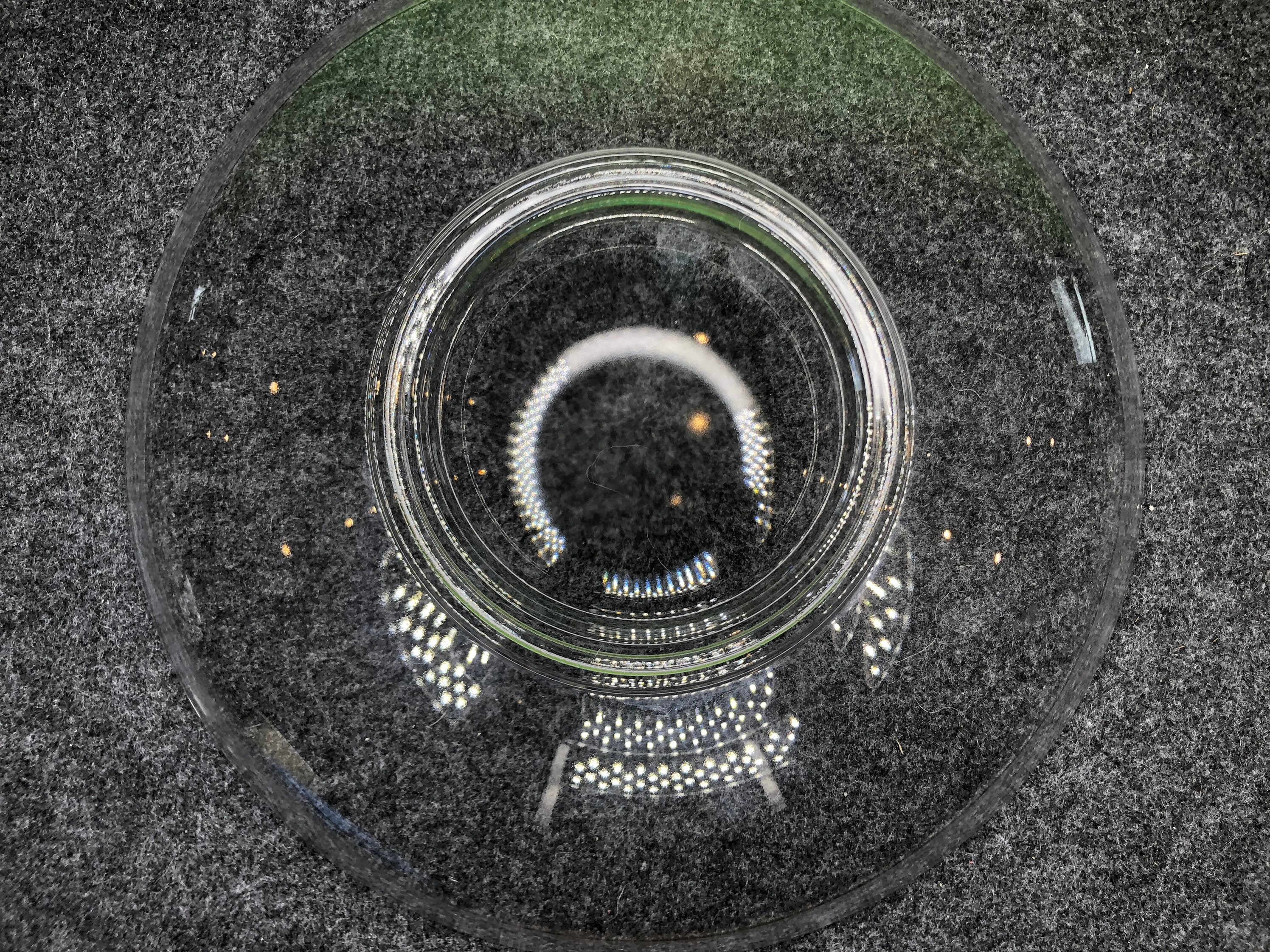 ヴィンテージ ゴージャス クリア ヘビープレス ガラス 12 インチ