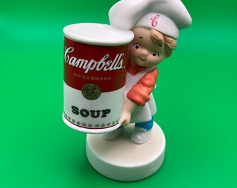 Vintage Campbell's Soup Kid Figura de cerámica con licencia de Campbell Soup Company