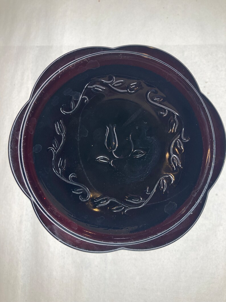 Vintage Princess House Fantasia Ruby Red Large Vase/candle Holder Etsy Australia