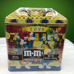 Vintage M&M Brand Christmas Village Series Toy Shop Canister Toy Shop number 03 Limited Edition and unopened