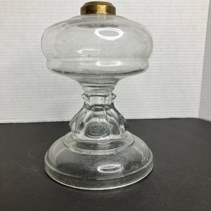 Vintage Hand blown Glass Oil Lamp and brass fitting