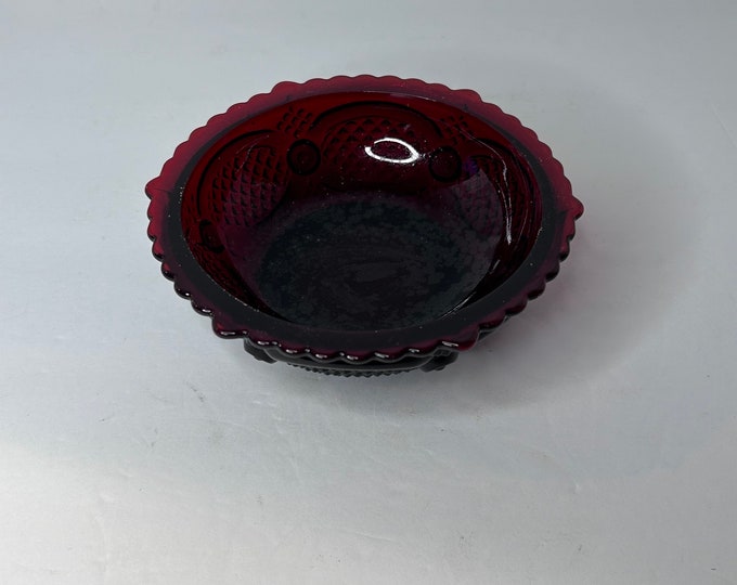 Vintage Avon Cape Cod Ruby Red Glass Fruit Dessert Serving Bowl - Etsy
