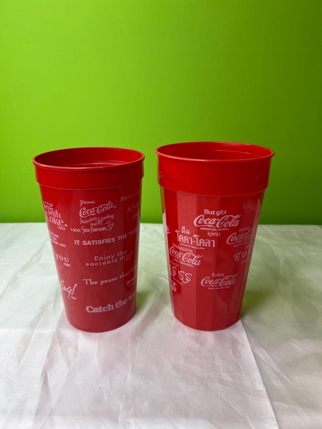 Vintage Choice of Plastic Coca Cola Drinking Cups - Etsy