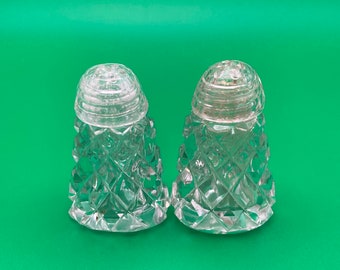 Vintage Klarglas-Salz- und Pfefferstreuer