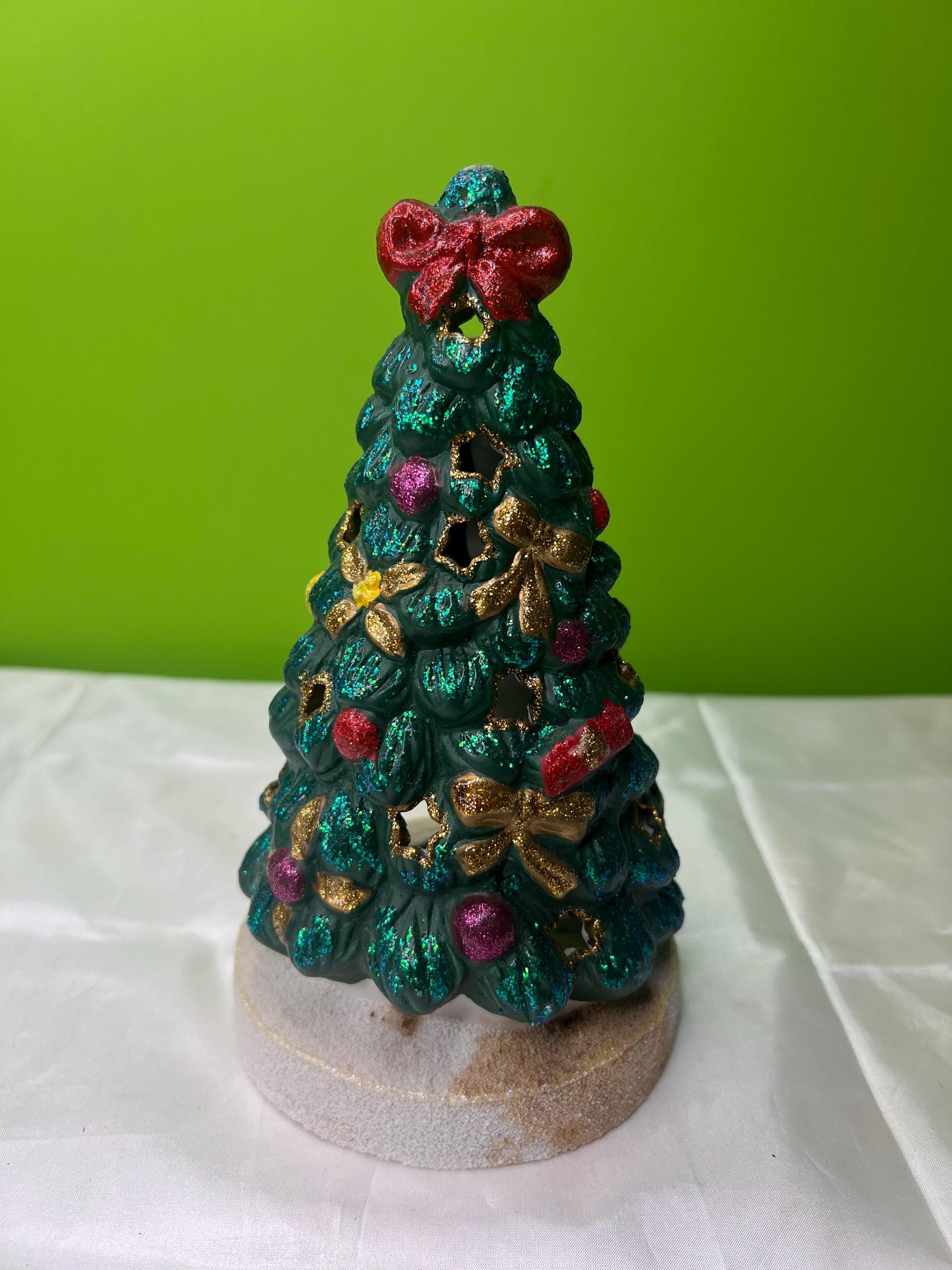 ヴィンテージ セラミック クリスマスツリー ティーライトホルダー ~ 星