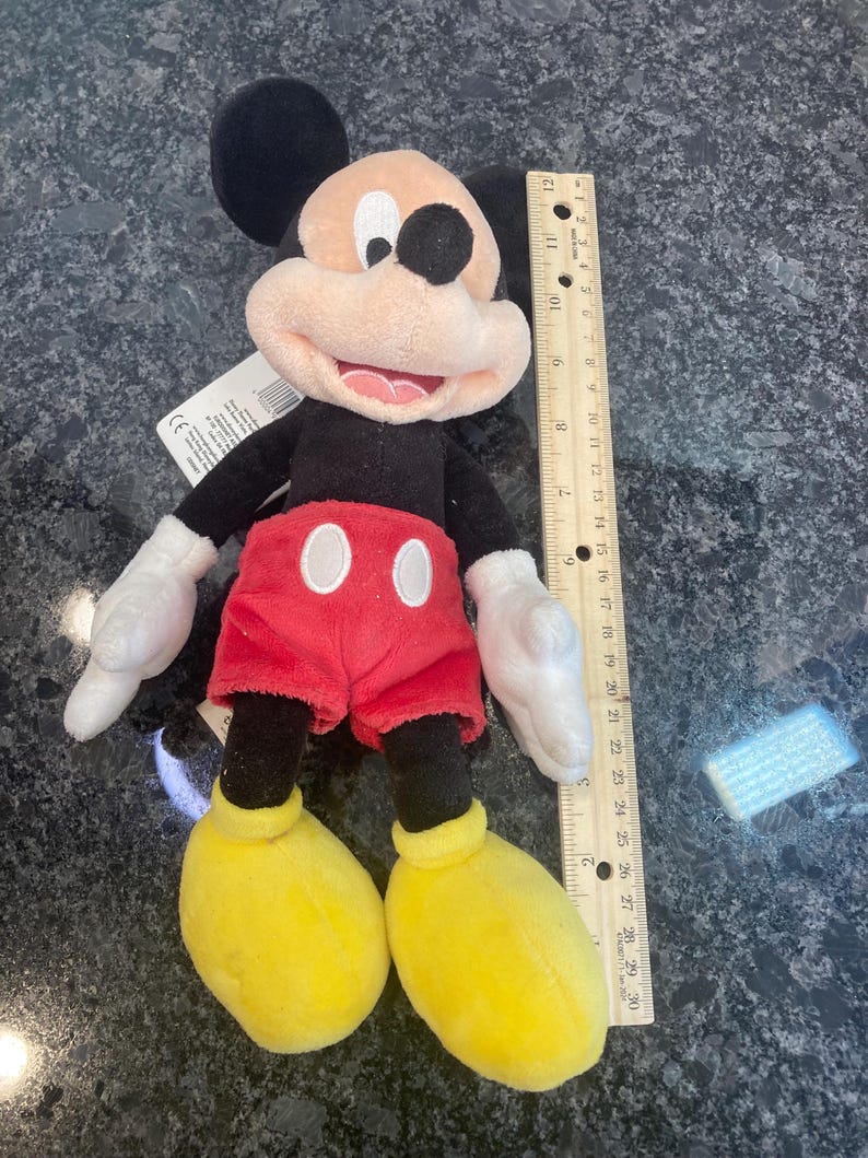 Klassisk 25 cm Musse Pigg-plysch från Disney Parks bild 7