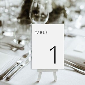 Minimalistic Wedding Table Number Sign, Bridal Sign, DOWNLOADABLE & EDITABLE, Wedding table number sign, minimalistic, simple wedding
