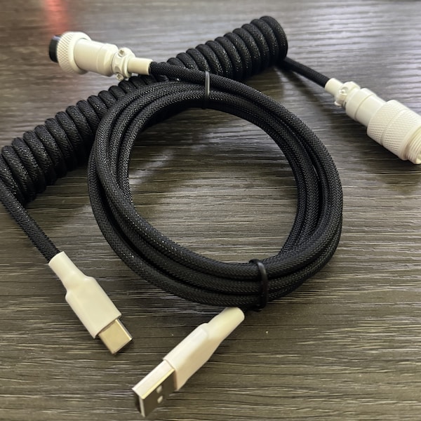 7 Different Options: USB-A to USB-C Coiled Cable, Aviator Connector