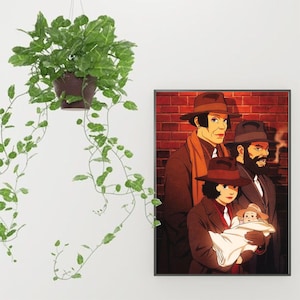 Tokyo Godfathers, Satoshi Kon, 2003 - Vintage Posters - Film Fan Collectibles, Japanese Home Decor Vintage Poster Art.
