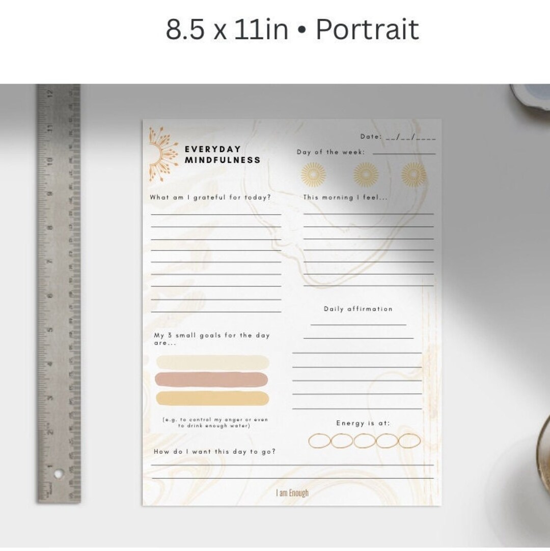 Printable Daily Self Reflection Journal Daily Self Check-in - Etsy