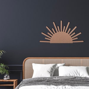 Sun metal wall art, sunrise, sun burst, boho wall decor, outdoor/ indoor decor sunset art, sun plaque