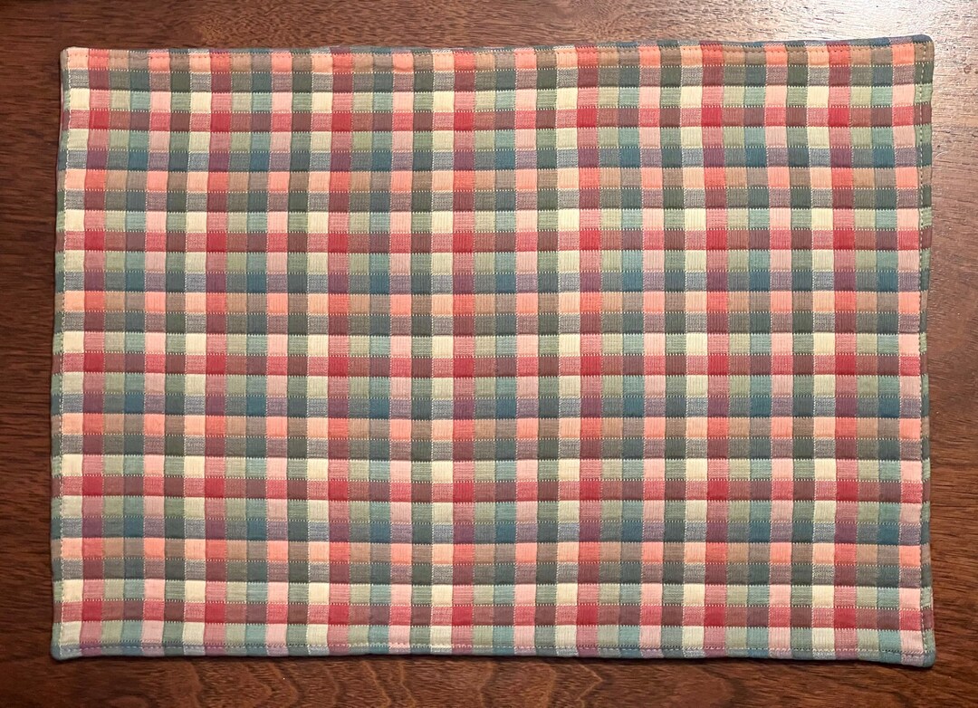 Plaid Country Style Placemats set of 2 17x12inch Etsy