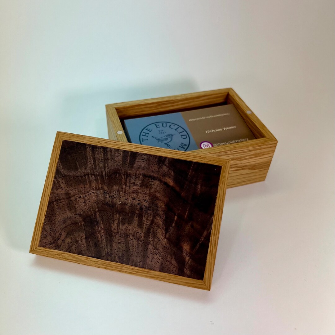 Handmade Business Card Holder Box Etsy