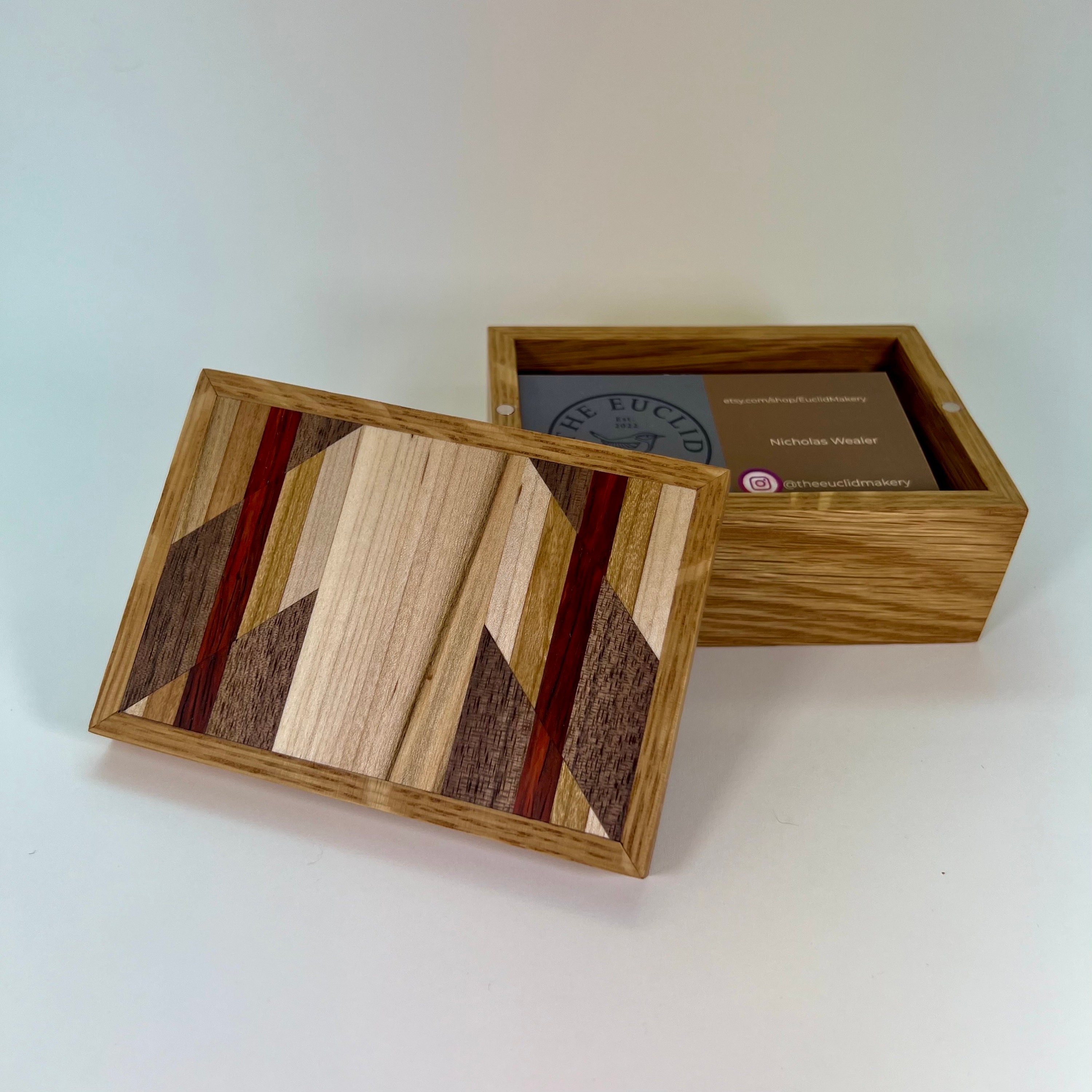 Handmade Business Card Holder Box Etsy