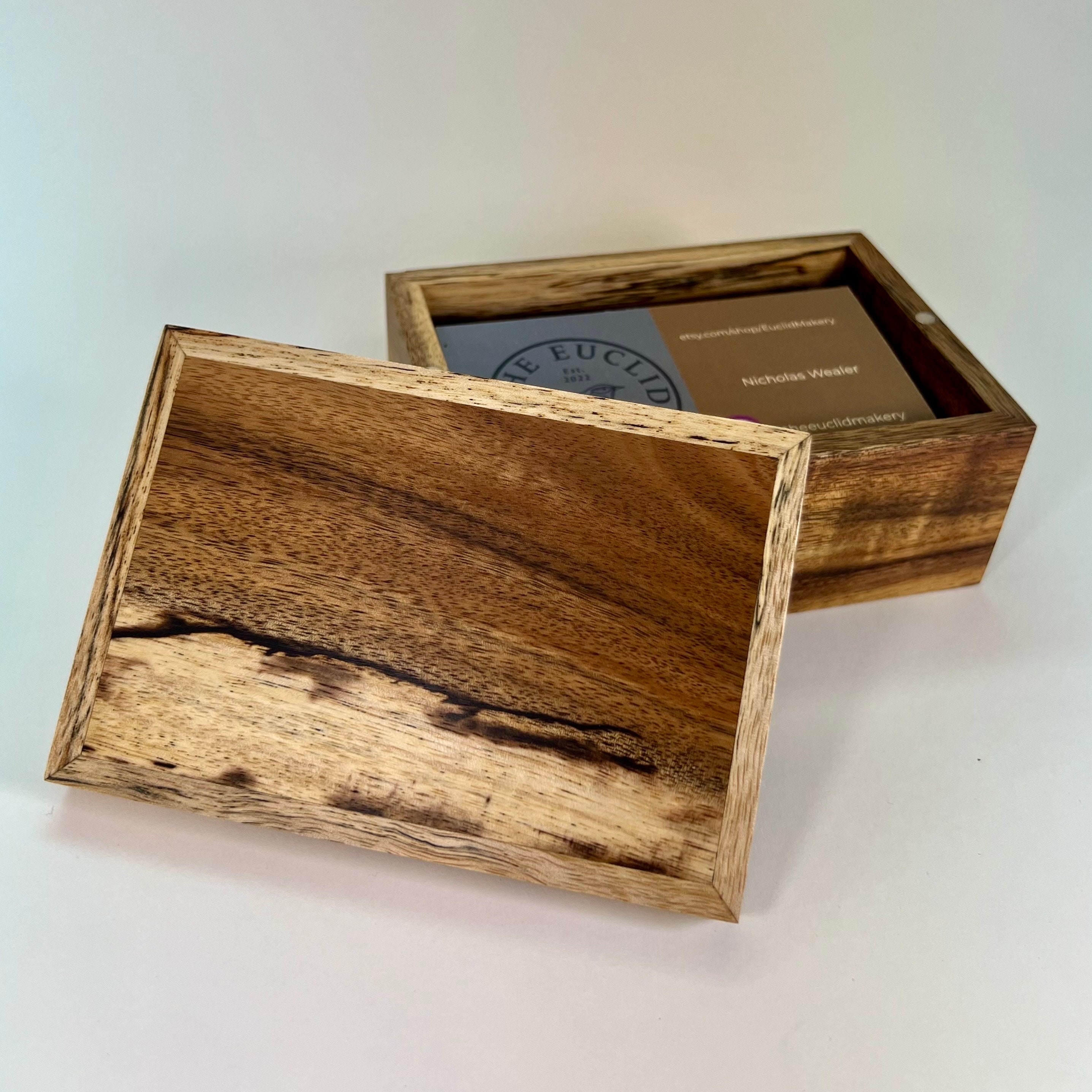 Handmade Business Card Holder Box Etsy