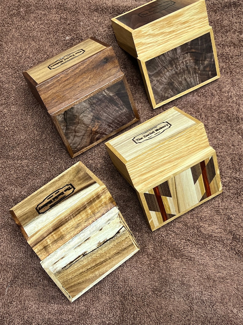 Handmade Business Card Holder Box Etsy