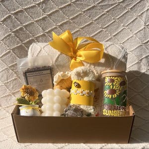 Sunshine Box -Sending Sunshine Box,Gift Basket,Thinking of you gift, Gift box,Hug in a box,Gift for College Student,Moving out gift